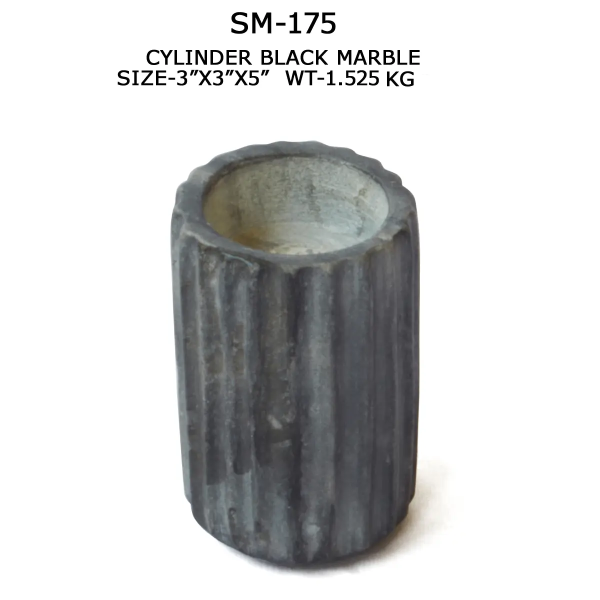 CYLINDER BLACK MARBLE